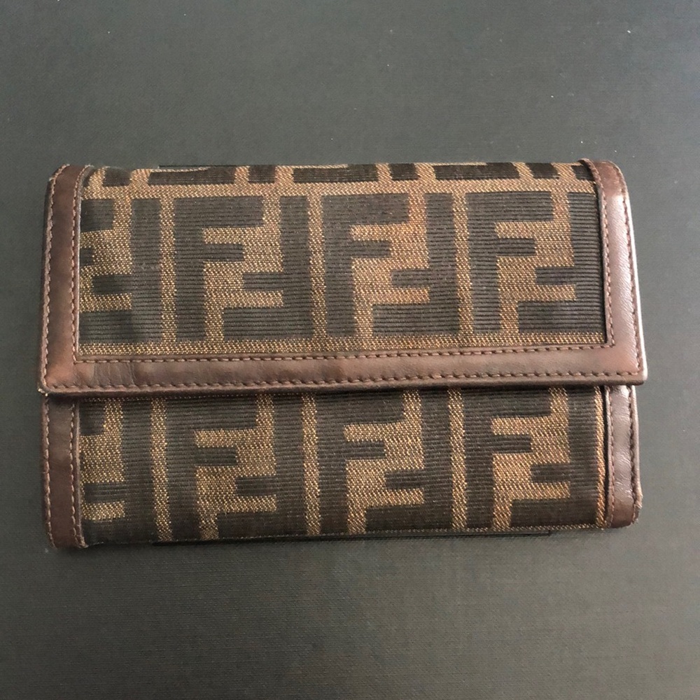 Vintage Fendi Large Zucca Print Wallet